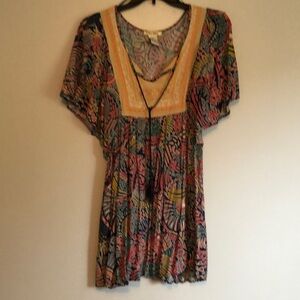 FLYING TOMATO Dress, size medium, multicolor, beautiful print, boho style